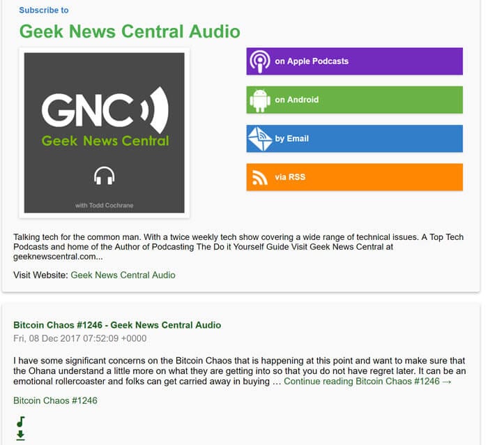 rss feeds podcasts