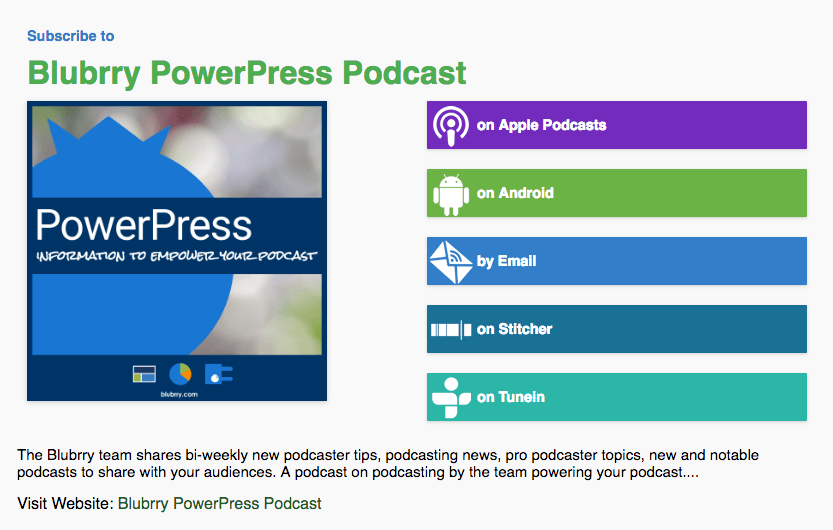 Blubrry PowerPress Podcast RSS Feed