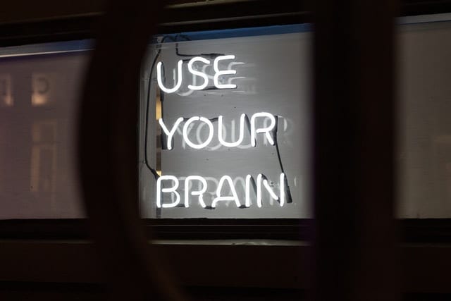 Use your brain sign