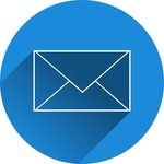 Blue email symbol