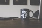 Hustle on coffee mug