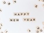 Happy New Year scrabble pieces