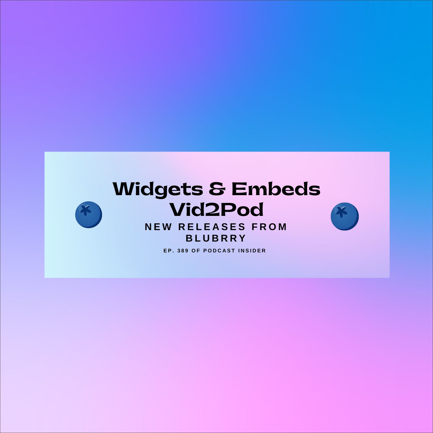 Podcast Widgets and Vid2Pod from Blubrry – PCI 389